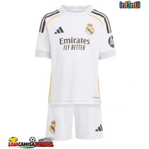 Camisa de Futebol Real Madrid Ferland Mendy #23 Equipamento Principal Infantil 2025-26 Manga Curta (+ Calças curtas)